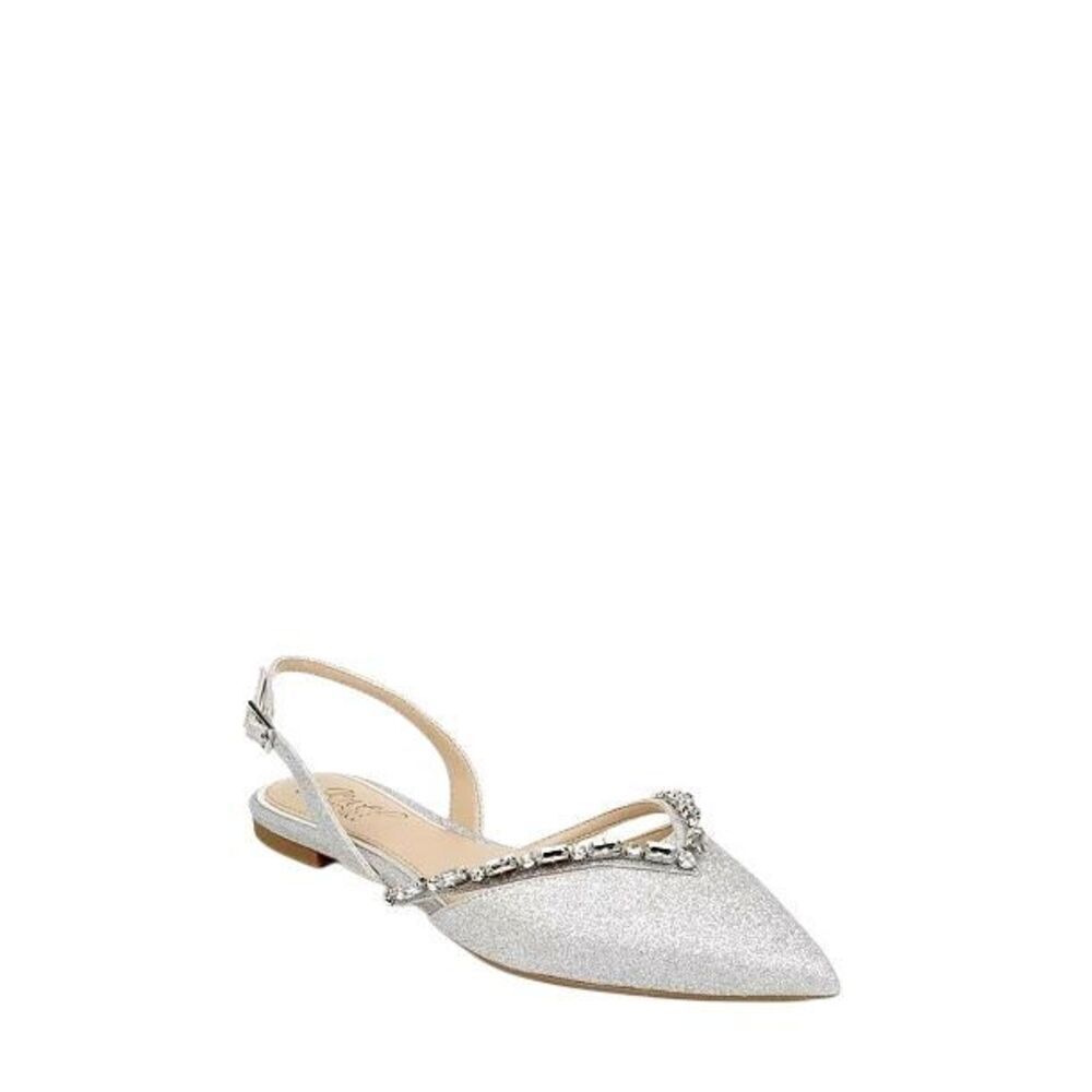 Jewel Badgley Mischka | Camden Slingback Pointed Toe Evening Flats